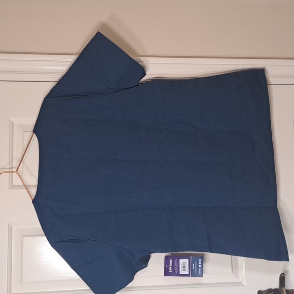 New Sivvan Scrubs 2 Tops Mock Wrap Size Large - Picture 5 of 12